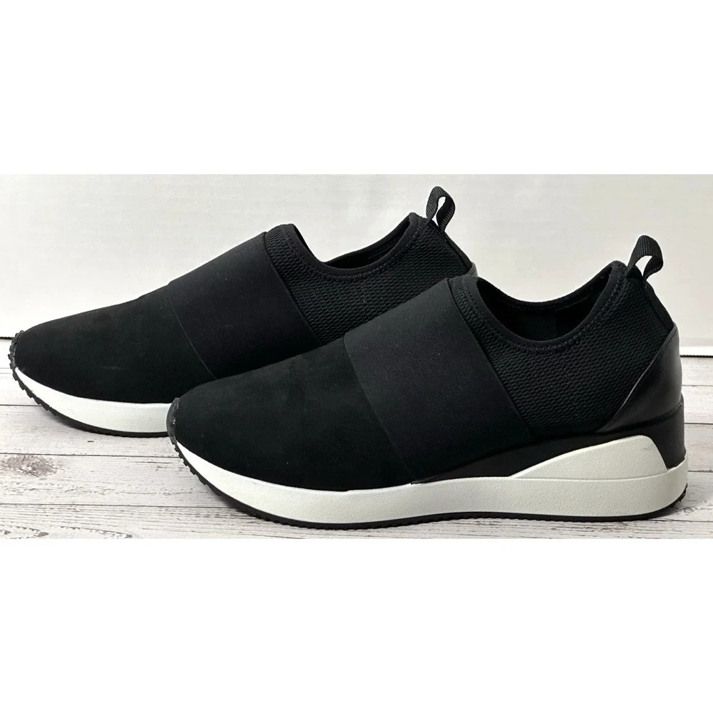 Alfani Step‎ In Flex Sneakers Black Pull-on Size 8.5 Women's Black Sneakers